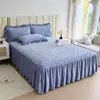 Funda de falda de cama de terciopelo de leche de invierno, modelo nuevo 2023, cubierta de colchón de felpa con falda, cubierta de cama que oculta imperfecciones, estilo de falda de cama para mujer