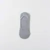 Meias Invisíveis Femininas de Algodão Cor Sólida para Primavera e Verão, Meias Femininas Respiráveis de Silicone Antiderrapantes de Corte Baixo, Estilo Fino Confortável e Versátil