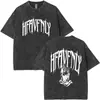 [Lavado Transfronterizo] Camiseta Lavada Glory Moda de Verano para Hombres y Mujeres Cruz