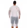 Impermeable desechable de PE transparente para exteriores, viajes, rafting, montañismo, conciertos, poncho transparente de punto grueso