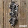 Manija de Puerta Grande de Hierro Fundido Antiguo Estilo Retro para Patio Exterior Jardín Puerta de Madera Decoración de Puerta de Gabinete Tirador de Hierro Forjado Perno