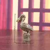 Ornamentos Criativos Estilo Vintage de Latão Antigo Pato e Ganso, Animais de Chá para Animais de Estimação, Decorações de Mesa, Ornamentos de Metal, Artesanato de Cobre