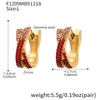 Pendientes Cruzados Europeos y Americanos de Moda Tachonados con Diamantes de Circonia 5A Brillantes, Joyería Elegante y con Estilo, Chapados en Oro Real de 18 Quilates, No se Desvanecen