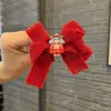 Venta Caliente de Año Nuevo Pasadores para Niña Accesorios para el Cabello Festivos de Año Nuevo Rojo Infantil Dibujos Animados Moño Accesorios para el Cabello Festivos al por Mayor