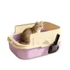 Caixa de areia para gatos semi-fechada extra grande, removível, tamanho super grande, bandeja de areia para gatos anti-respingo e à prova de odores, vaso sanitário para gatos, disponível para compra em atacado