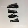 Acessórios de cabelo DIY clipes de garfo duplo pretos rígidos espessados clipes bico de pato clipes de cabelo clipes de gota de 5cm clipes de nariz pontudos pretos