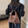 Mochila Feminina de Luxo Retrô Grande Capacidade 2024 Nova Mochila Versátil Bolsa de Ombro Multifuncional Bolsa Tote