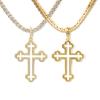 UDIAMONDS - Nuevo colgante de hip hop en plata 925 con moissanita hueca y cruz, marca de moda, gran oferta transfronteriza.