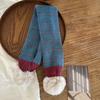 Bufanda para niños, moda de otoño e invierno, nueva bufanda de lana tejida para bebés, bola de pelo cruzada, bufanda para niños y niñas a juego.