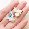 Accesorios de Colgante de Mariposa de Aleación de Zinc de Lujo Ligero con Pedrería Estilo Coreano Accesorios para Pulsera Pendientes Llavero Hechos a Mano DIY