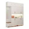 Gabinete de Zapatos para Entrada de Madera Maciza, Recibidor, Puerta de Sala de Estar del Hogar, Compartimento Integrado de Gran Capacidad, Taquilla de Almacenamiento en Pared