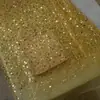 Tejido de Malla con Lentejuelas y Cuentas de Alta Resistencia Encriptado Vestido de Novia Vestido de Noche Tejido para Ropa Ancho de 1.5 Metros Tela de Encaje para Manualidades