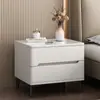 Armário de Armazenamento Moderno Armário de Armazenamento Todo em Madeira Maciça Mesa de Cabeceira Simples Quarto Casa Sensação de Alto Padrão Verniz de Cozimento Mesa de Cabeceira de Luxo Leve