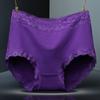 Ropa Interior de Belleza Matutina para Mujer Talla Grande Algodón Chica Gorda Encaje Cintura Alta Sexy Abdominal Cómoda Gorda Ropa Interior Japonesa