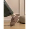 Sandálias Birkenstock Estilo Rainha Retrô de Solado Grosso com Cobertura Total para Mulheres, Novos Sapatos Versáteis para Primavera e Outono 2025 que Combinam com Saias e Aumentam a Altura