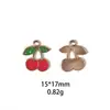 Colgantes Serie Frutas de Verano Fresa Manzana Plátano Accesorios de Joyería DIY de Aleación Colgante de Llavero Transfronterizo