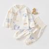 Ropa de Otoño Antibacteriana 7A para Bebé, Conjunto de Ropa de Otoño para Bebé, Pantalones de Cintura Alta que Protegen el Vientre, Conjunto de Ropa Interior Anti-Frío para Niños