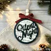 Novedad transfronteriza mejor regalo de inauguración de casa adornos colgantes de madera decoración del hogar decoraciones rojas para árbol de Navidad regalo