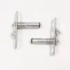Conector elástico de duas em uma peça, sem furo, de laminado invisível, fecho de pressão para armário, guarda-roupa, fecho de correr com tensão oculta para móveis
