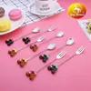 Jingzhi Acero Inoxidable 304 Chapado en Oro Vajilla Cuchara de Café Tenedor Cuchara Tenedor para Pastel Cuchara Tenedor para Donas Niños Cuchara Tenedor para Postre