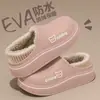 Chinelos femininos de algodão com pele de ovelha, novo modelo de inverno 2026, para casa, interior, forrados com pelúcia, espessos, quentes, com calcanhar fechado, sapatos de algodão para casal para homens