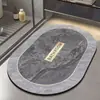 Alfombrilla de baño absorbente de tierra de diatomeas transfronteriza, alfombrilla antideslizante para el suelo para la entrada del baño y el inodoro, adecuada para lavabos y baños