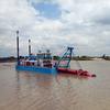 Draga de succión con cortador hidráulico completo, maquinaria y equipo de dragado de gran tamaño para ríos, lagos y puertos.