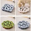 Juguete para Gatos Auto-Entretenimiento Gadget para Aliviar el Aburrimiento para Gatitos y Gatos, Laberinto Educativo, Caja de Fieltro Perforada, Bola con Campana para Gatos