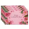 Manteles del Día de la Madre Transfronterizos, Ramos de Flores, Bendiciones de Agradecimiento, Manteles Festivos, Decoración Fotográfica para Restaurantes, Posavasos