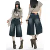 Design de caimento fácil de combinar, emagrecimento e estiloso, jeans versátil, cintura alta estilo retrô americano, controle de barriga, calça cropped para usar com outras peças