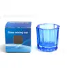 Taza Octagonal de Vidrio para Comercio Exterior, Taza para Esmalte de Uñas, Taza Octagonal Dental, Taza Octagonal de Vidrio para Mezclar, Taza Octagonal de Cristal de Colores