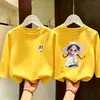 Camiseta de manga larga para niña, algodón puro, nueva y elegante camiseta de otoño para niños 2026, camiseta básica de otoño para niña pequeña