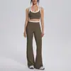 Top esportivo sem costura com blocos de cor transfronteiriços, calça de yoga justa com costas bonitas, calça pantalona de cintura alta, conjunto esportivo de yoga
