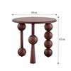 Mesa Redonda Pequeña de Madera Maciza, Mesa de Centro Estilo Vintage, Mesa Auxiliar Retro para Esquina de Sofá de Sala de Estar, Mesa Auxiliar Pequeña Creativa, Mesa de Centro Retro