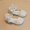 Sandalias de Verano para Niños con Calados de Cristal y Pedrería Zapatos de Princesa Zapatos Brillantes para Bebé Zapatos de Vestir Sandalias para Bebé