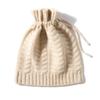 Suave Cachemir 2026 Otoño e Invierno Nuevo para Mujer Cordón Simple Retorcido Doble Uso Calentador de Cuello Gorro de Punto Casual para la Cabeza