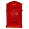 Caixa de Correio Estilo Europeu para Vila em Alumínio Fundido com Peças de Aço Inoxidável, Caixa de Correio Criativa, Caixa de Sugestões, Adereço para Fotografia ao Ar Livre
