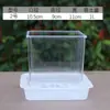 Maceta de cultivo cuadrada transparente de acrílico, hidropónica, transpirable, tipo vidrio falso, engrosada, alta transparencia, alto aspecto, para orquídeas