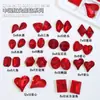 Flash Ano Novo joias de unha chinesas vermelhas atacado Amor vermelho quadrado gordo Fundo pontudo oval em forma de broca de unha de vidro