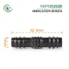 16 20 25Conector Codo Tapa Tapón de Tubería de PE Rosca Macho Paso Directo Bypass Conector de Tubería para Jardín Agricultura Microaspersión Riego por Goteo