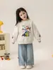 Camisetas de Primavera para Niñas Xie Jinmao Sudadera Casual con Dibujos Animados Nuevo Estilo 2026 Ropa de Primavera Dulce y Elegante para Niñas de Moda
