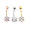 Gaibei pequena flor umbigo anel transfronteiriço europeu e americano umbigo fivela umbigo unha flor umbigo decoração corpo piercing joias fabricante em estoque