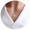 Collar con colgante de diamantes Xingyue de estilo japonés-coreano para mujer, cadena de clavícula con disco de diamantes de lujo, diseño personalizado.