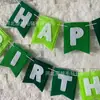 Nova Faixa de Aniversário de Feltro Conjunto de Bandeiras Triangulares Verdes Banner Adereços de Foto para Festa Decoração Atacado Transfronteiriço