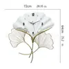 Reloj de Pared Estilo Lujo Ligero Sala de Estar Simple Moderno Decoración de Pared Personalizado Creativo Moda Reloj de Pétalos Decoración de Reloj para el Hogar