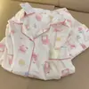 Conjunto de Pijama Rosa Novo Primavera/Outono 2026 Manga Longa Calça Longa Alto Valor Estilo Menina Roupa de Casa Conjunto de Duas Peças