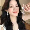 Pendientes de Malla Suave con Borlas y Pétalos Estilo Resort 2026 Nuevo Estilo Pendientes de Perla Elegantes Súper de Hada Accesorios de Oreja Impresionantemente Hermosos