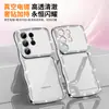 Adequado para Samsung S26Ultra Capa de Celular Transparente com Strass Galvanizado S25Plus Padrão Ondulado Capa Protetora de Alta Qualidade