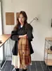 Bufanda Cuadros Clásica Versátil Estilo Británico Chal de Cachemira Sintética Unisex Estilo Pareja Bufanda Caliente de Invierno para el Cuello
