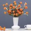 Color Otoño Simulado Bola Dorada Boda Flores Falsas Color Caramelo Color Café Salón de Bodas Decoración Suave Flores de Seda Flores de Exterior